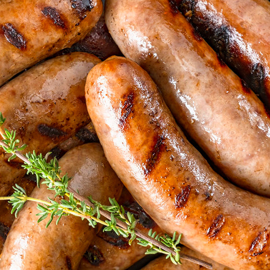 Chicken Sausages with Sweet Potato Mash & Green Beans